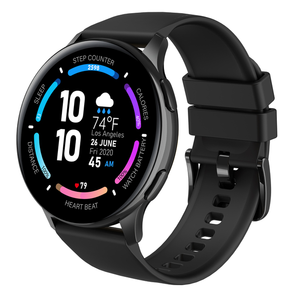 3Plus 3PL-CALLIE-BK Vibe Callie Smartwatch with 1.43-In. AMOLED Display, Bluetooth Calling, Heart Rate/Blood Oxygen/Sleep, 100+ Workouts