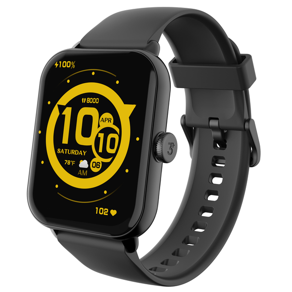3Plus 3PL-VIBEBT-BK Vibe Lite BT Smartwatch with 1.96-In. Color Touch Screen, Bluetooth Calling, Heart Rate/Blood Oxygen/Sleep, 24 Workouts