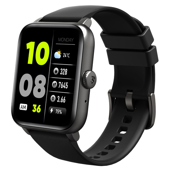 3Plus 3PL-VIBEFIT-BK Vibe Fit Smartwatch with 1.83-In. Color Touch Screen, Bluetooth Calling, Heart Rate/Blood Oxygen/Sleep, 50+ Workouts