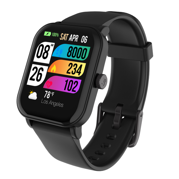 3Plus 3PL-VIBEPS-BK2 Vive+ (Gen 2) GPS Smartwatch with 1.72-In. Color Display, Bluetooth, Heart Rate/Blood Oxygen/Sleep, 25+ Workouts, Music