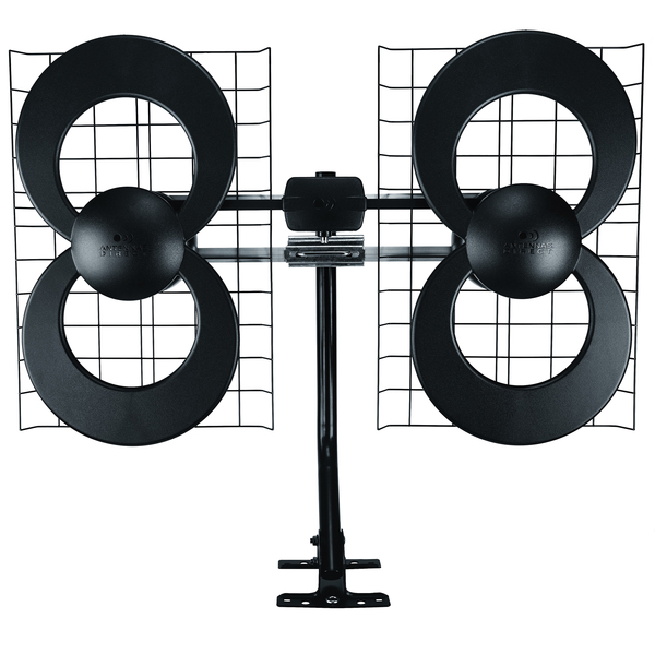 Antennas Direct C4-CJM ClearStream 4 UHF Indoor Outdoor TV Antenna, Multi-Directional, 70+ Mile Range, 4K 8K UHD, NEXTGEN TV - with 20-In. Mast