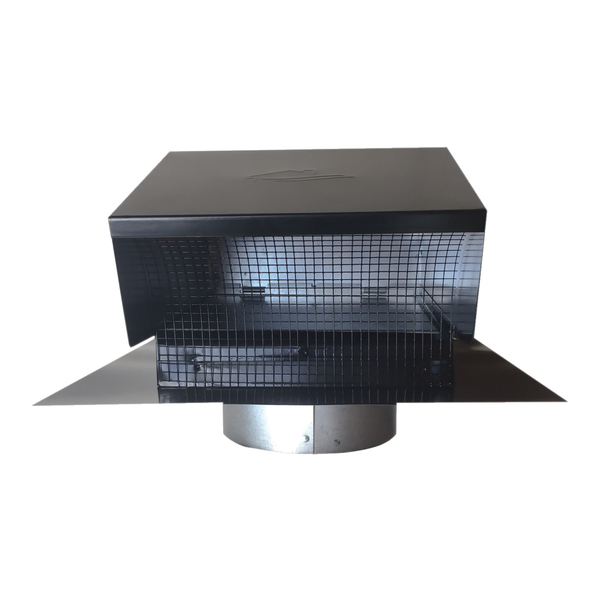 Builder's Best 012633 Black Metal Roof Vent Cap (6 In.)