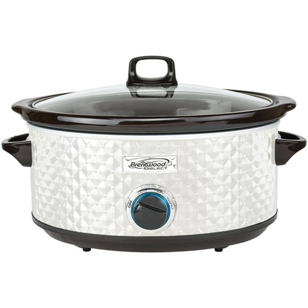 Brentwood Select SC-157W 7-Qt. Slow Cooker (Pearl White)