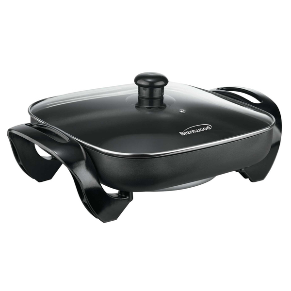 Brentwood SK-65 12-In. 1,300-Watt Nonstick Electric Skillet with Glass Lid