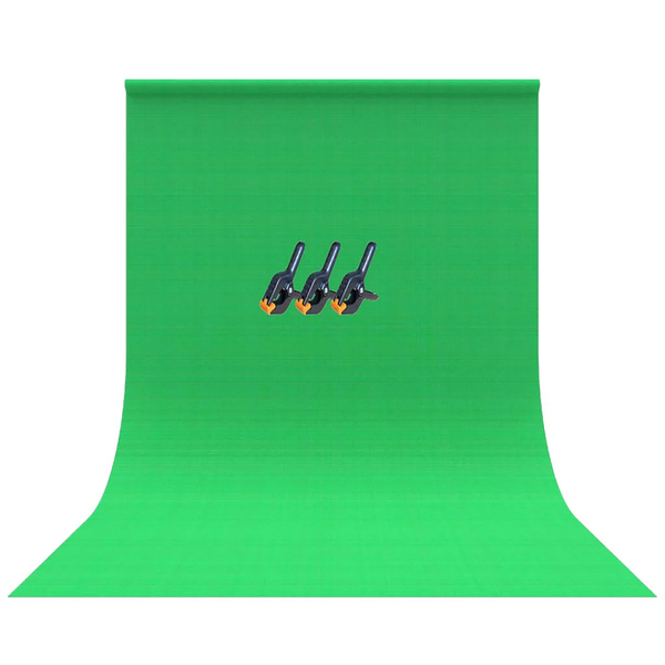 Bower WA-CHROMA3 Green Screen Fabric Backdrop for Streaming, Gaming, Broadcasting, and More, 5 Ft. x 7 Ft.