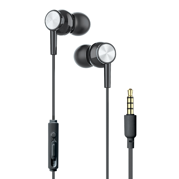 XYST XYS-E3512BK Wired In-Ear Earbuds with In-Line Mic/Remote and 3.5-mm Connector, XYS-E3512, Black