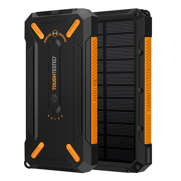 ToughTested TT-PBW-10C 10,000-mAh Solar Power Bank with Qi and USB Charging