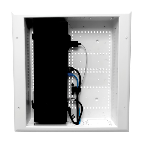 DataComm Electronics 45-8011-1P Connected Media Box with Power Receptacle