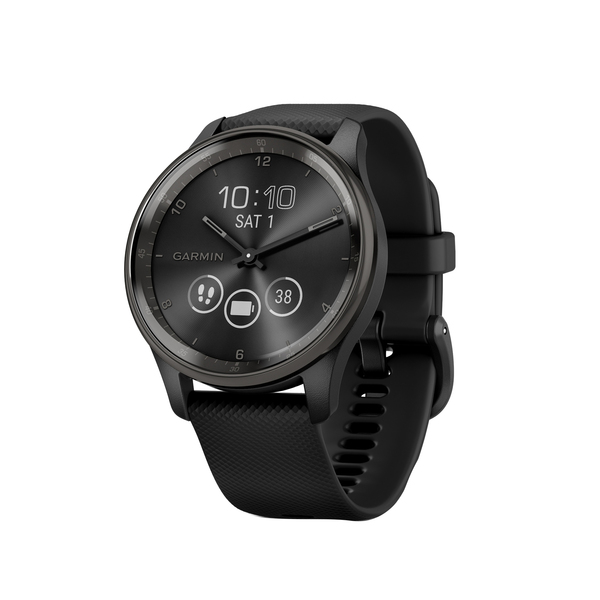 Garmin 010-02665-00 vivomove Trend Hybrid Smartwatch with 40.4-mm Case, Bluetooth, Hidden Touch Screen, Health/Fitness, Sports Apps