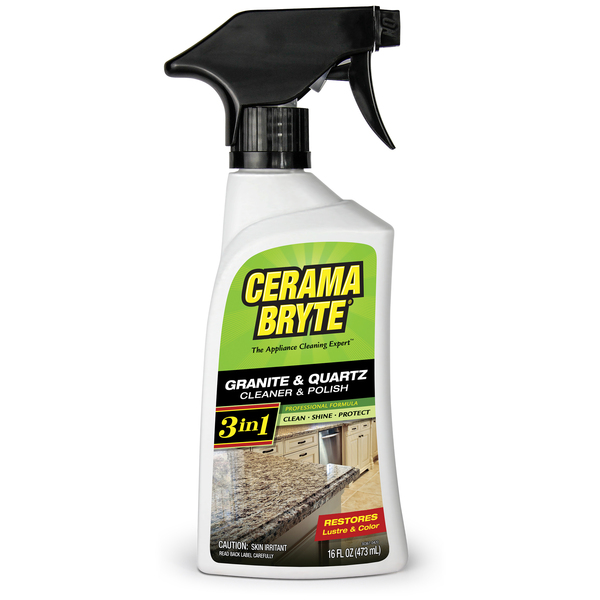 Cerama Bryte 31756 Granite and Quartz Cleaner and Polish, 16-Fl. Oz. Trigger Spray Bottle