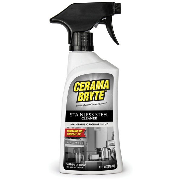 Cerama Bryte 40616 Stainless Steel Appliance Cleaner, 16-Fl. Oz. Trigger Spray Bottle