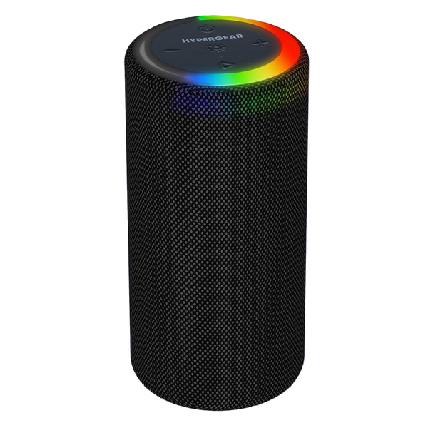 HyperGear 15886 Halo XL Waterproof True Wireless Stereo Portable Bluetooth Speakerphone with LED Light Ring, 15886
