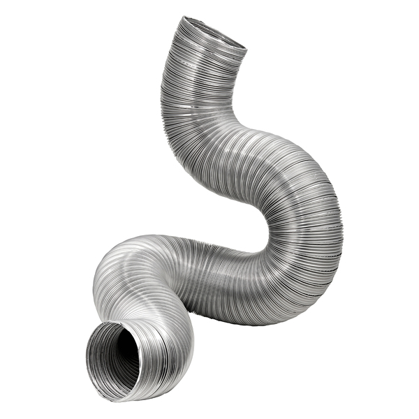 Lambro 302DL 8-Ft. Flexible Aluminum Semi-Rigid Double-Lock Air Duct (4 In. Diameter)