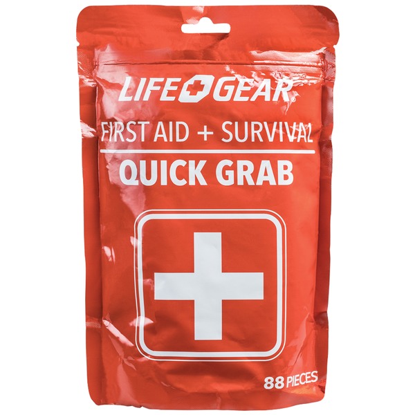 LifeGear 41-3819 88-Piece Quick Grab First Aid and Survival Kit