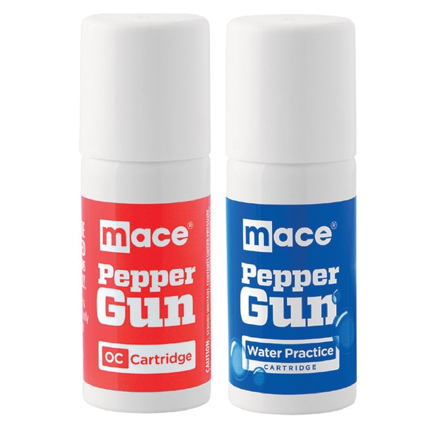 Mace Brand 80822 Replacement OC Pepper Gun and Practice Water Cartridges for Pepper Guns, 80822