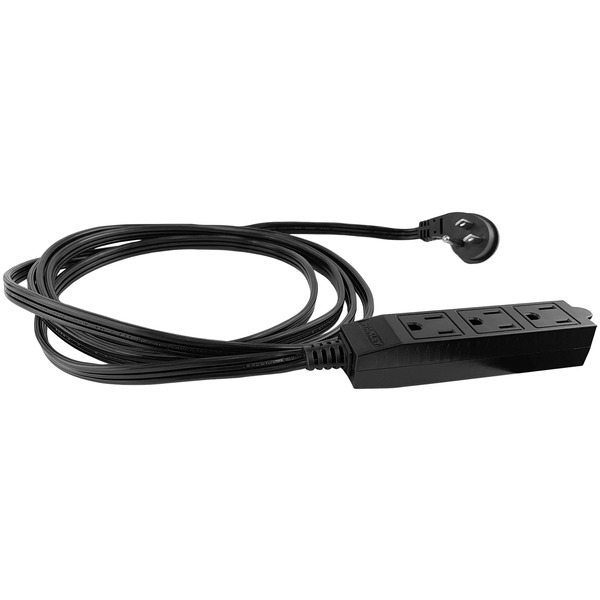 STANLEY 31131 CordMax Home and Office 3-Outlet Grounded Indoor Extension Cord with Low-Profile Plug (9 Ft.; Black)