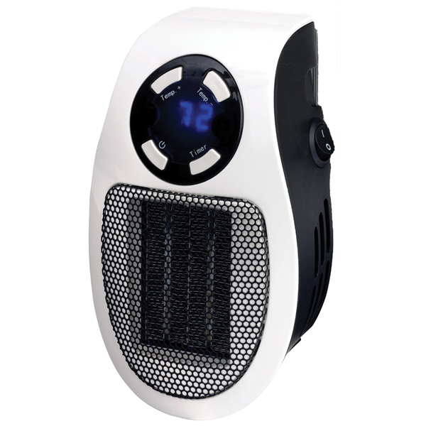Optimus H-7801 350-Watt Plug-in Wall Outlet Heater with Thermostat and Timer, H-7801