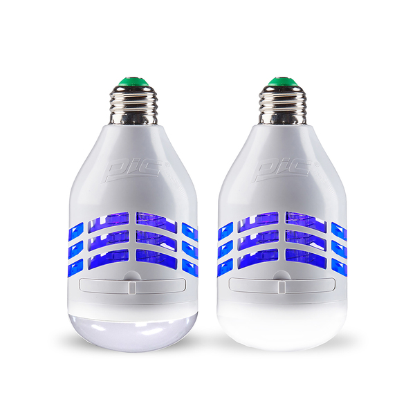 PIC IKB-M2 Dual-Purpose Bug Zapper and LED Light Bulb, 2 Count