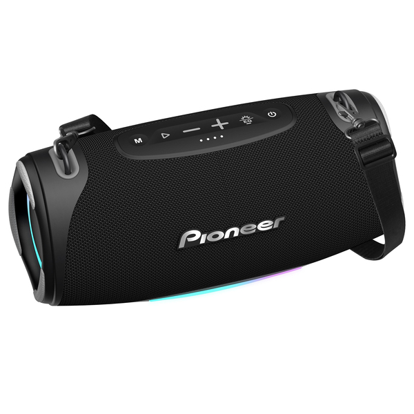 Pioneer PBL402 240-Watt-Max Portable Bluetooth Rechargeable Speaker with Dual 3.5-In. Woofers, Lights, USB Charging, Waterproof