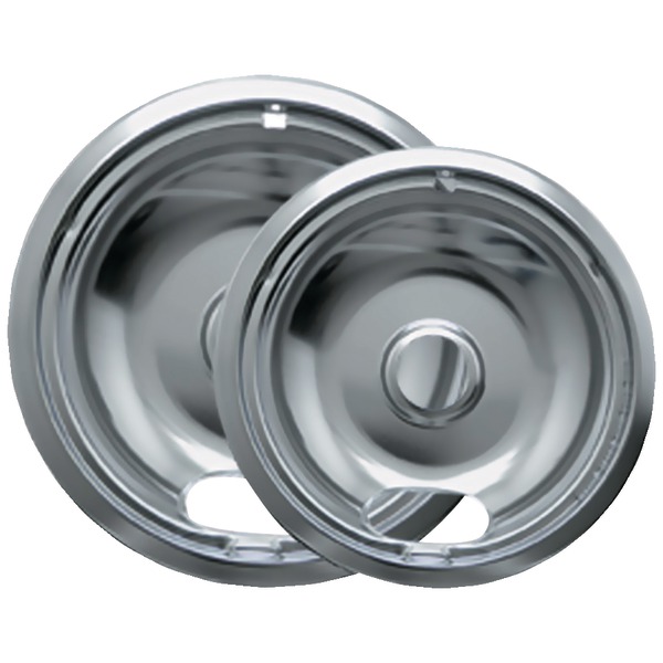 Range Kleen 12782XCD5 Chrome Drip Bowls, Style A, 6-In. and 8-In. (2 Pack)