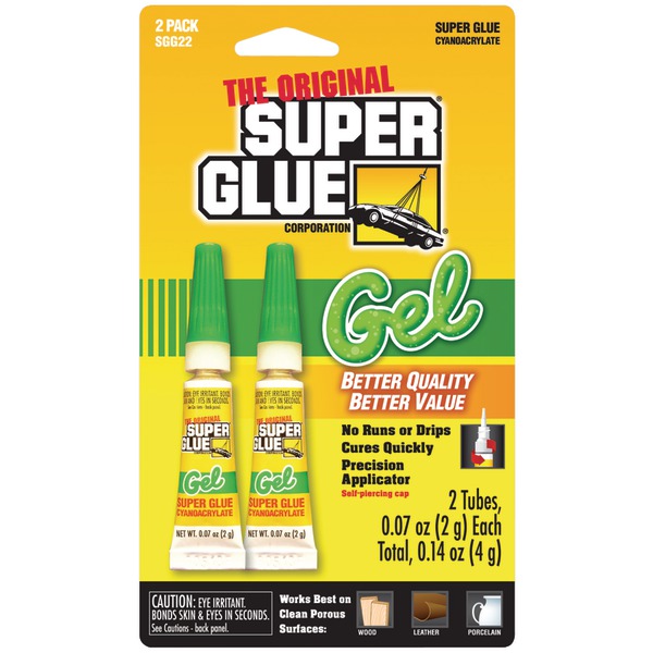 The Original Super Glue Corporation SGG22-12 Thick-Gel Super Glue Tubes, 2 Count