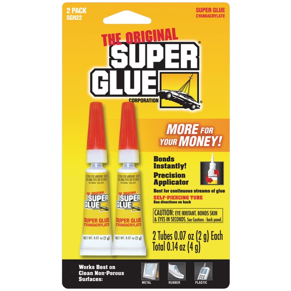 The Original Super Glue Corporation SGH22-12 0.07-Oz. Super Glue Tube (2 Pack)