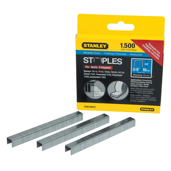 STANLEY TRA706T/RTO-041 3/8-In. Heavy-Duty Staples, 1,000 Count