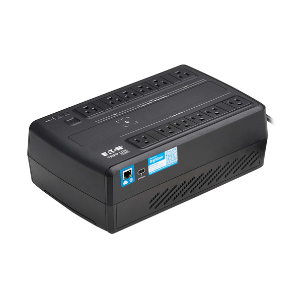 Tripp Lite by Eaton AVR750UNC 12-AC Outlet and LAN/Coax 750-VA/450-Watt Cloud-Connected Line-Interactive Desktop UPS, AVR