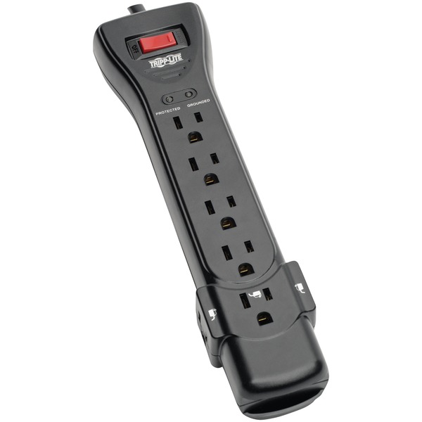 Tripp Lite by Eaton SUPER725B 7-AC Outlet 2,160-Joules Protect It! Surge Protector Power Strip with Right-Angle Plug (25 Ft.; Black)