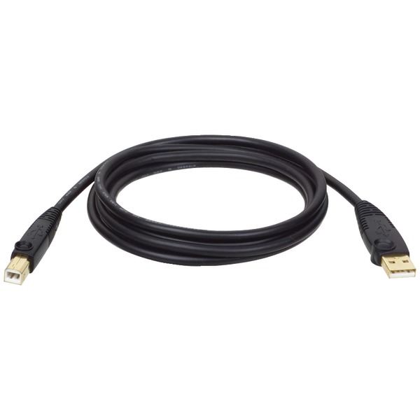 Tripp Lite by Eaton U022-010 USB 2.0 Peripheral Cable, A Male/B-Male Gold-Plated Connectors, Black (10 Ft.)