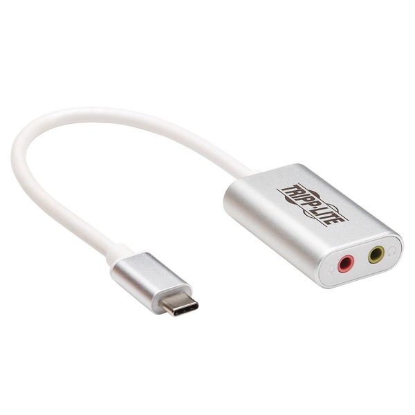 Tripp Lite by Eaton U437-002 USB-C to 3.5-mm Stereo Audio Adapter, Silver, U437-002
