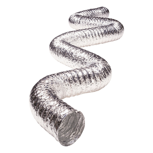 Deflecto F0425 Supurr-Flex 5-Ply 4-In. Aluminum Flexible Dryer Vent Transition Duct (25 Ft.)