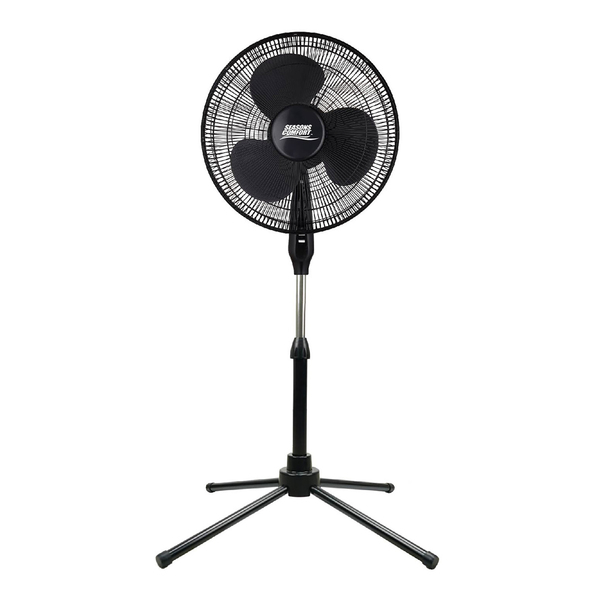 Seasons Comfort FPD18B 18-In. 3-Speed Oscillating Fan with Pedestal Base, FPD18B, Black